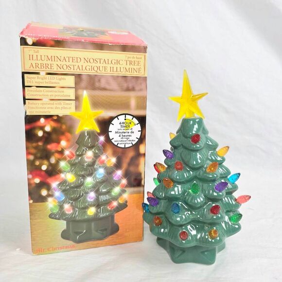 Mr. Christmas Ceramic LED Nostalgic Tree w/ Box - Picture 4 of 5